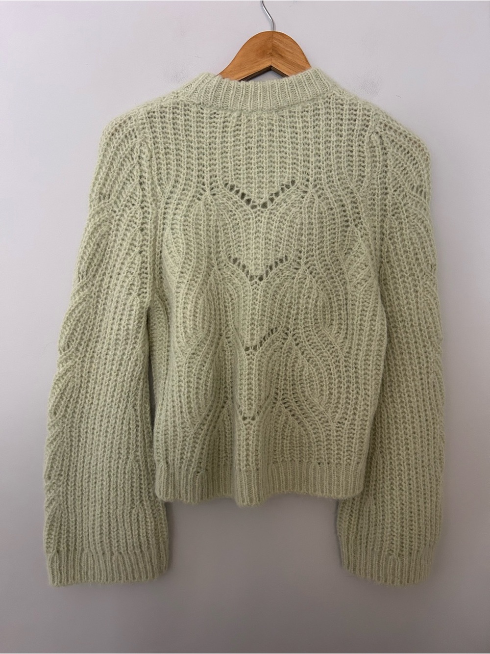 Sezane Youri Jumper Sweater in Pastel Green Mint Alpaca Wool - Picture 8 of 8